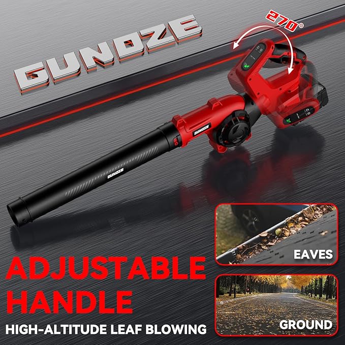 Leaf Blower, Cordless Leaf Blower for Milwaukee M18 Battery, 3 Speed Modes Up to 200MPH, 270° Rotatable Electric Leaf Blower with 4 Blowing Nozzles for Lawn Care and Yard(Battery Not Included) - LeafyLoom