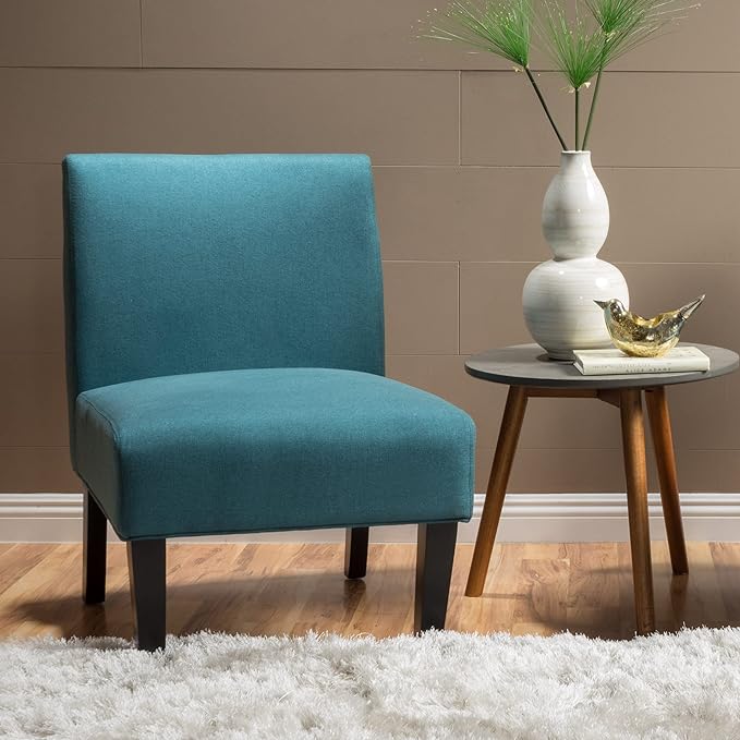 Christopher Knight Home Kassi Fabric Accent Chair, Dark Teal 29. 50”D x 22. 50”W x 32. 00”H - LeafyLoom