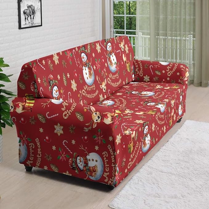 FKELYI Christmas Ornaments Sofa Slipcover Stretch Sofa Couch Cover for Indoor Non-Slip Furniture Protector Washable Sofa Slipcovers XL FKELYI