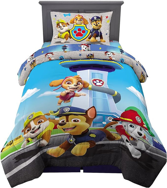 Franco Kids Bedding Super Soft Comforter and Sheet Set, 4 Piece Twin Size, Paw Patrol (Prints may vary) - LeafyLoom