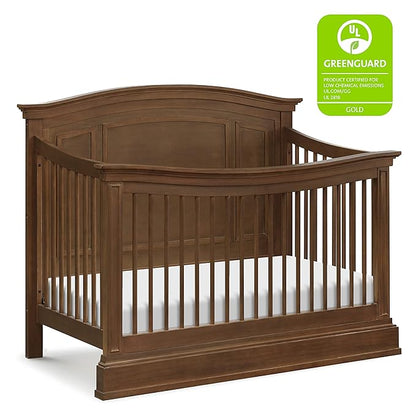 NAMESAKE Durham 4-in-1 Convertible Crib in Derby Brown, Greenguard Gold Certified - LeafyLoom