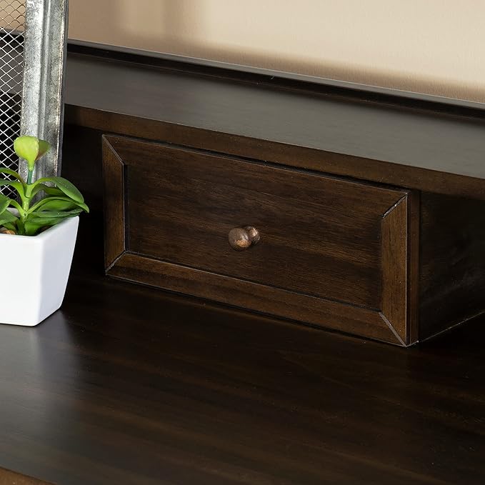 Linon Mable Folding Desk, Walnut - LeafyLoom