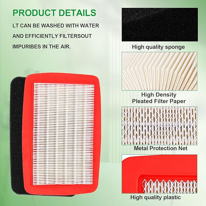 544271501 512654101 Air Filter & Pre Filter for Redmax EBZ8500 EBZ7500 EBZ8000 EBZ8001 EBZ8050 EBZ8050RH EBZ8500RH Husqvarna 170BF 180BF 180BT 370BFS 380BFS 570BFS 580BFS T4012-82310 T4012-82320 - LeafyLoom