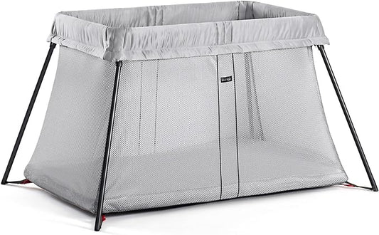 BabyBjörn Travel Crib Light, Silver, One size - LeafyLoom