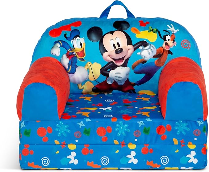 Delta Children Cozee Buddy Flip-Out Kids Chair, Mickey Mouse - LeafyLoom