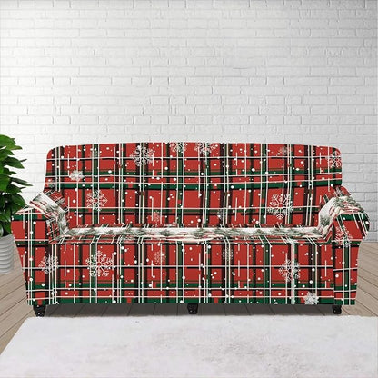 FKELYI Christmas Decorations Sofa Couch Cover Comfortable Furniture Protector Easy Going Stretch Sofa Slipcover with Elastic Bottom L FKELYI