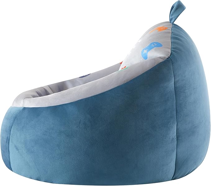 Heritage Kids Micromink Squishy Bean Bag Chair for Kids Ages 3+, Gamer - LeafyLoom