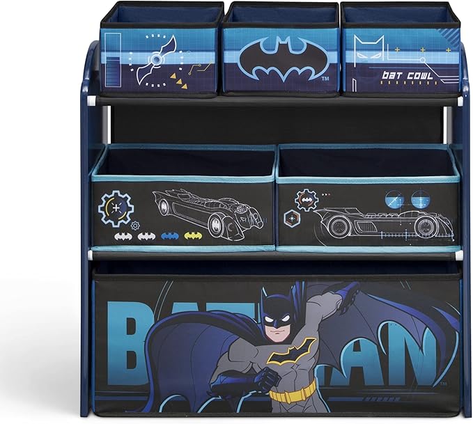 Delta Children Design & Store 6 Bin Toy Storage Organizer, Batman - LeafyLoom