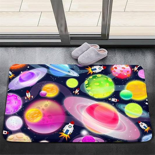 Solar System Rug - Space Rug Galaxy Area Rugs for Kids Bedroom Kids Play Rug Outer Space Carpet Space Rug for Boys Room Planet Carpet for Kids Space Themed Bedroom Decor,2'×3' - LeafyLoom