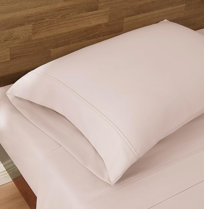 UGG 01335 Alahna King Bed Sheets and Pillowcases 4-Piece Set Sleep in Luxury Machine Washable Deep Pockets Wrinkle-Resistant Breathable Cozy Comfort Silky Cooling Sheets, King, Shell - LeafyLoom