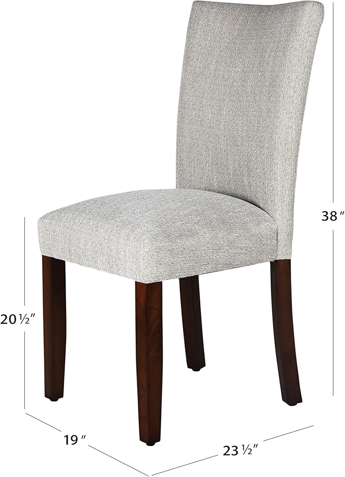 HomePop Parsons Classic Upholstered Accent Dining Chair, Single Pack, Light Grey - LeafyLoom