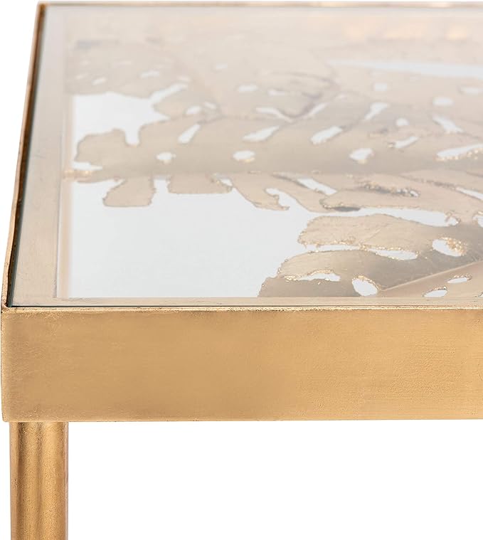 Safavieh Home Office Leilani Gold Leaf Palm Leaf Desk - LeafyLoom