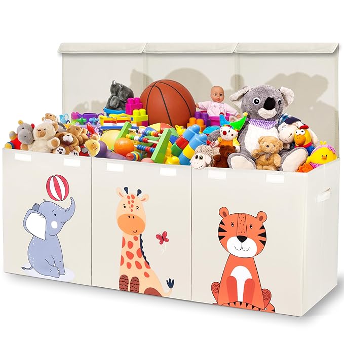 Zebra Baby Toy Chest For Boys & Girls - Stylish & Versatile Plush Animal Holder & Kids Toy Organizer Makes Playroom Organization Easy - - LeafyLoom