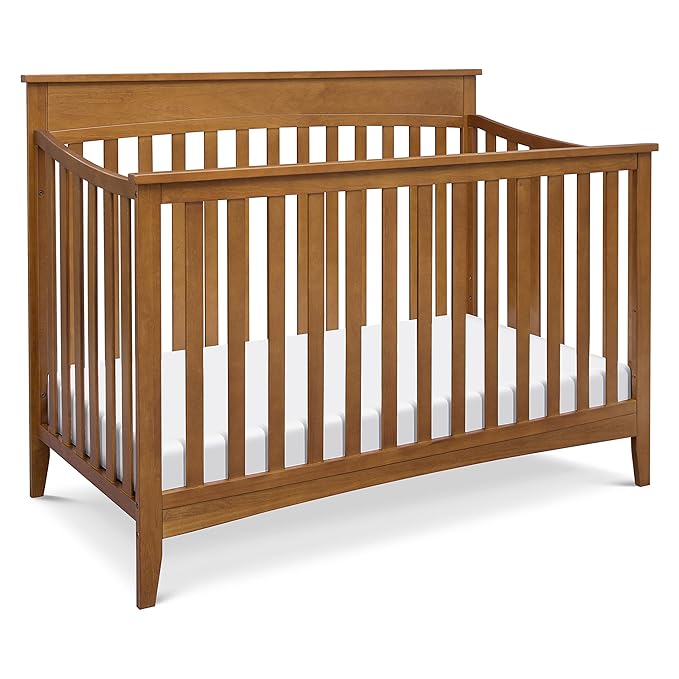 DaVinci Grove 4-in-1 Convertible Crib in Chestnut, Greenguard Gold Certified - LeafyLoom