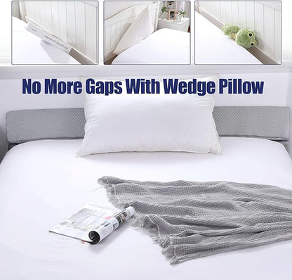 HOMBYS Wedge Pillow Headboard for Bed Gap,Foldable Bed Wedge Gap Filler Queen Size,Matterss Gap Filler,Multi Functional Bed Crack Pillow, Fill The Gap (0-7") Between Your Headboard and Mattress - LeafyLoom