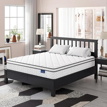 Vesgantti 12 Inch Multilayer Hybrid Twin XL Mattress - Multiple Sizes & Styles Available, Ergonomic Design with Breathable Foam and Pocket Spring/Medium Plush Feel - LeafyLoom