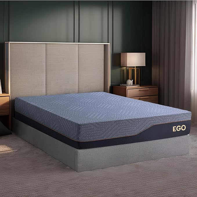 EGOHOME 14 Inch King Mattress, Copper Gel Memory Foam Mattress for Pain Relief, Therapeutic Mattress in a Box, CertiPUR-US Certified, Fiberglass Free Medium Mattress, Black - LeafyLoom