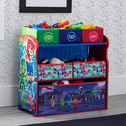 Delta Children Multi-Bin Toy Organizer, PJ Masks - LeafyLoom