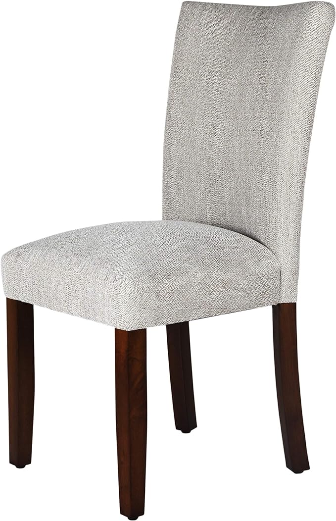 HomePop Parsons Classic Upholstered Accent Dining Chair, Single Pack, Light Grey - LeafyLoom