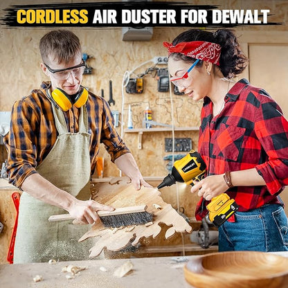 LIVOWALNY Cordless Dust Blower for Dewalt 20V Battery, Leaf Blower Brushless Handheld Blower Sawdust Blower 447 MPH/39 CFM for Garages, Sawmill Room, Workshop Cleaning, Home Improvement (No Battery) - LeafyLoom