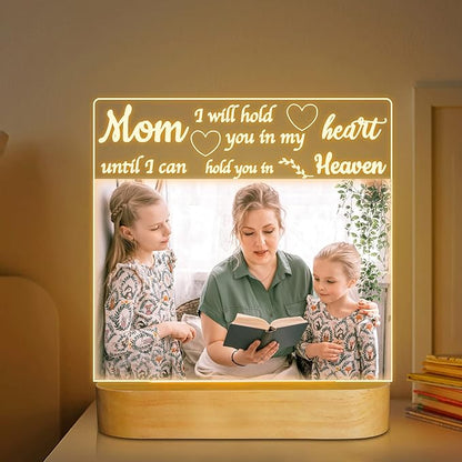 Attivolife Gift for Mother - Acrylic Photo Frame with Warm Color LED Light, Desk Display 4x6 Picture, Best Present for Mom Birthday Mother's Day Valentine Day - LeafyLoom