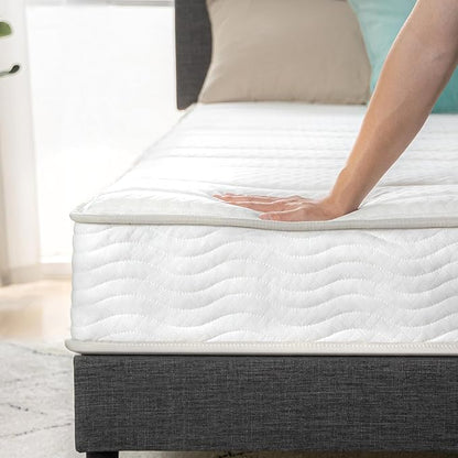 ZINUS 8 Inch Foam and Spring Hybrid Mattress [New Version], California King, Fiberglass free, Medium Firmness, Durable Support, Certified Safe Foams & Fabric, Mattress in A Box - LeafyLoom