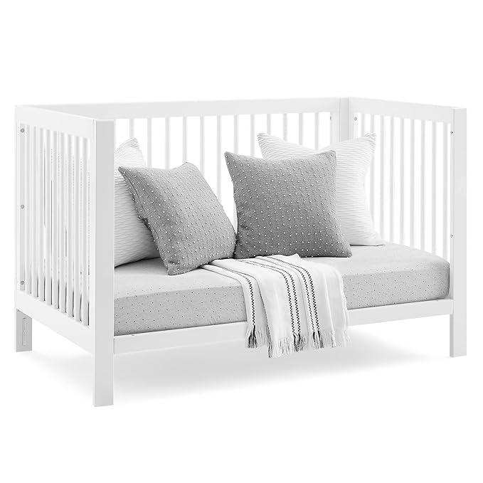 GAP babyGap Charlie 6-in-1 Convertible Crib - Greenguard Gold Certified, Bianca White - LeafyLoom