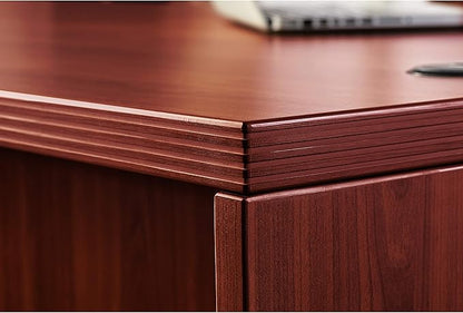 Lorell LLR34300 - Chateau Series Mahogany Laminate Desking - LeafyLoom