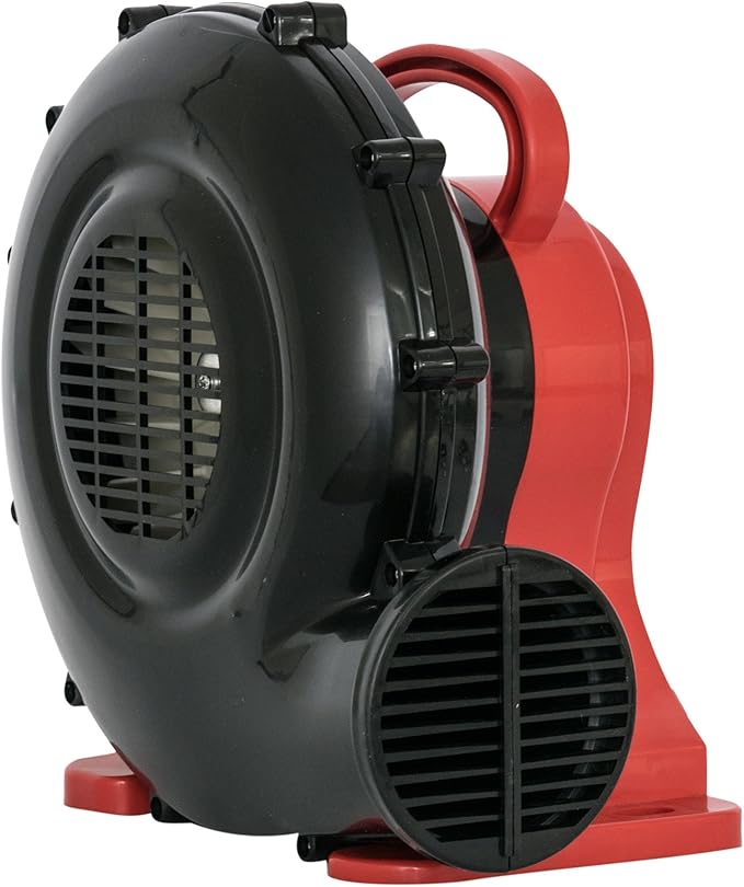 XPOWER BR-15 ¼ HP Indoor/Outdoor Inflatable Blower Fan for Holiday/Yard Decorations, Bounce Houses, Movie Screens,Black/Red - LeafyLoom