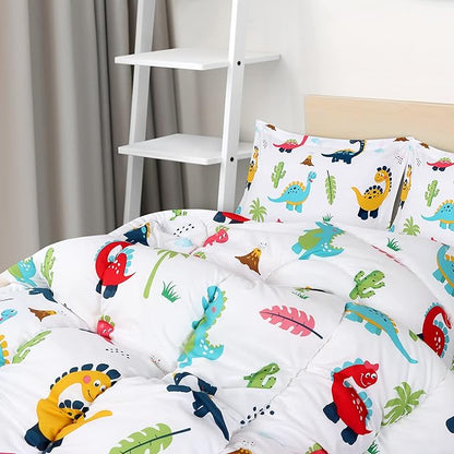 Utopia Bedding All Season Dinosaur Comforter Set with 2 Pillow Cases, 3 Piece Soft Brushed Microfiber Kids Bedding Set for Boys/Girls, Machine Washable (Twin) - LeafyLoom