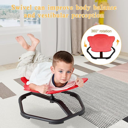 Spinning Chair for Autistic Kids Sit and Spin Chair for Kids Swivel Sensory Chair Elephant Spinning Seat Autism Sensory Chair Items for Sensory Room Training Balance Body Coordination - LeafyLoom