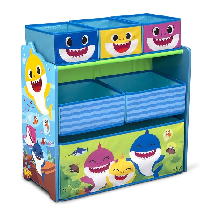 Baby Shark Design & Store 6 Bin Toy Storage Organizer by Delta Children - LeafyLoom