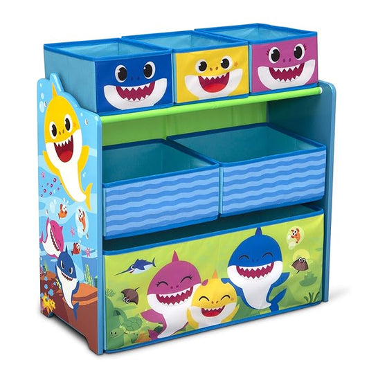 Baby Shark Design & Store 6 Bin Toy Storage Organizer by Delta Children - LeafyLoom