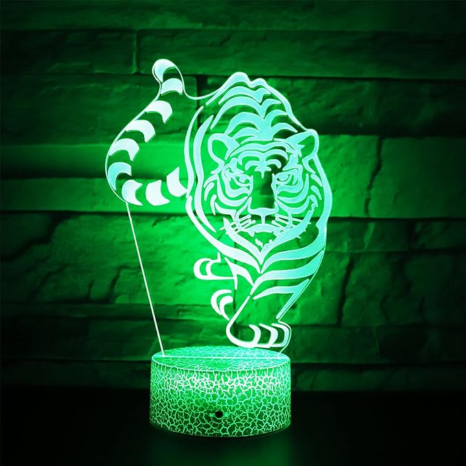 Tiger Gifts Tiger Shape Lamp 16 Colors Desk Table Night Light for Kids Party Supplies Birthday Valentine's Day Christmas Lover Friends - LeafyLoom