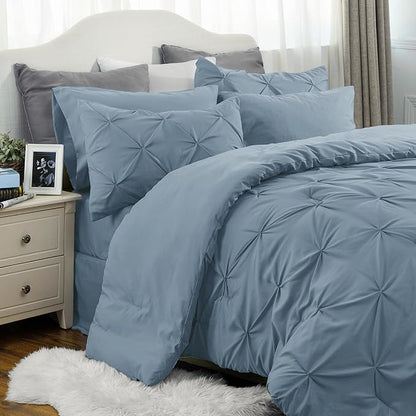 Bedsure Twin XL Comforter Set with Sheets - 5 Pieces Twin XL Bedding Sets for College, Twin XL Bed in a Bag with Comforter, Sheets, Pillowcase & Sham - LeafyLoom