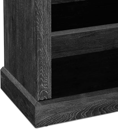 Rockpoint 70inch Classical TV Stand Storage Media Console Entertainment Center for TVs up to 80,Rustic Black - LeafyLoom