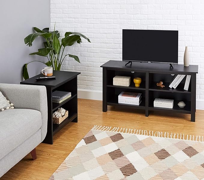 ROCKPOINT Classic TV Stand Storage Media Console Entertainment Center for TV's from 70 Inches to 85 Inches,Espresso(69.1Inchese) - LeafyLoom