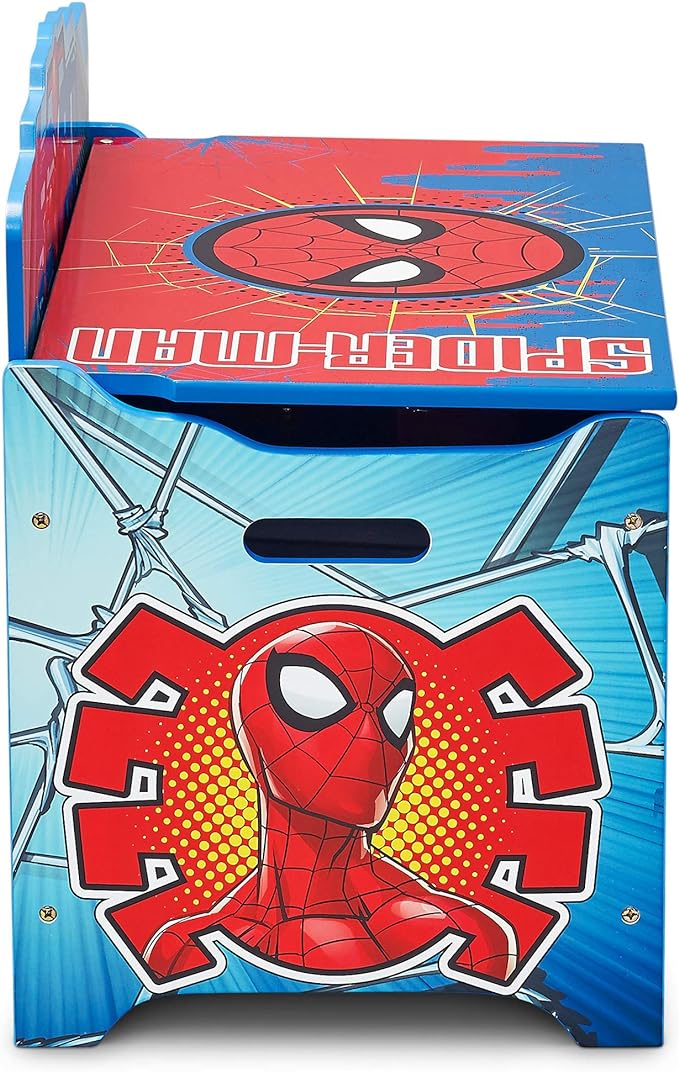 Delta Children Deluxe Toy Box, Spider-Man - LeafyLoom