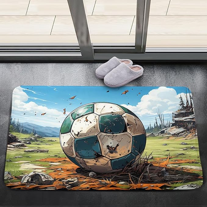 Football Rug for Boys Bedroom - Kids Rug Football Rug Basketball Rugs for Teen Boys Bedroom Football Carpet for Boys Bedroom Football Rugs for Boys Girls Sports Room,2'×3' - LeafyLoom