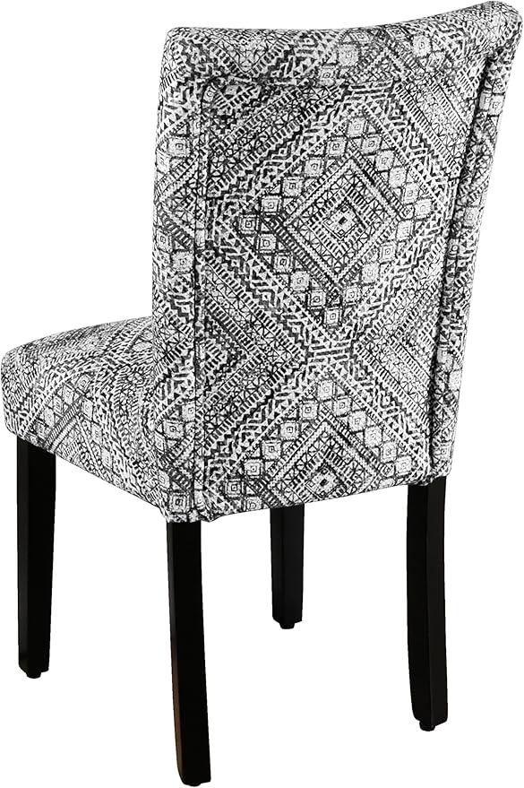 HomePop Parsons Classic Dining Room Tables and Chairs, 2 Packs, Velvet Tribal Pattern - LeafyLoom