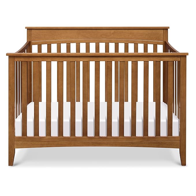 DaVinci Grove 4-in-1 Convertible Crib in Chestnut, Greenguard Gold Certified - LeafyLoom