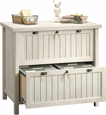 Sauder Costa Lateral File, Chalked Chestnut finish - LeafyLoom