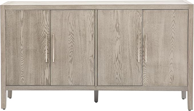 Merax Wood Sideboard Buffet Cabinet with Storage, 4 Door Farmhouse Cupboard w/Adjustable Shelves, Console Table for Kitchen, Dining/Living Room, Grey - LeafyLoom