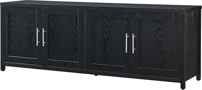 Henn&Hart Strahm TV Stand, 68" Wide, Black - LeafyLoom