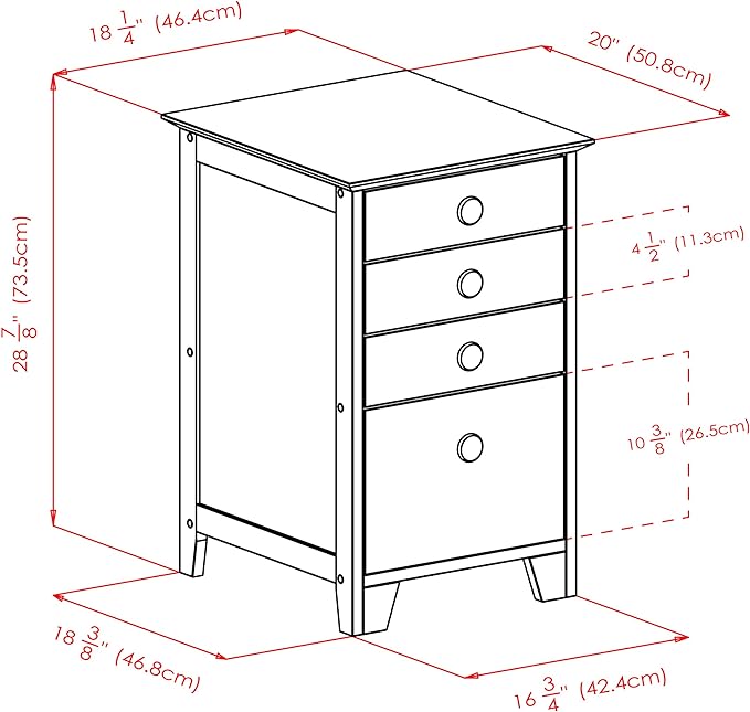 Winsome Studio File Cabinet, Honey - LeafyLoom