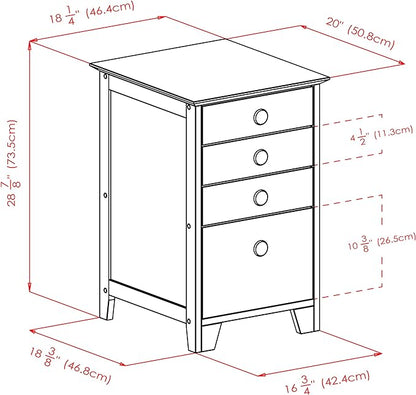 Winsome Studio File Cabinet, Honey - LeafyLoom