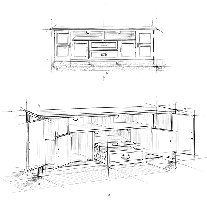 SIMPLIHOME Burlington SOLID WOOD 72 Inch Wide Transitional TV Media Stand in Black for TVs up to 80 Inches, For the Living Room and Entertainment Center - LeafyLoom