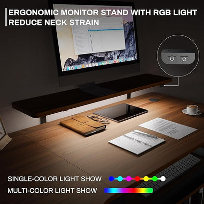 EUREKA ERGONOMIC Standing Desk Electric Adjustable Height (61"x43") Computer Desk with Keyboard Tray Sit Stand Desk L Shaped Desk for Work/Home Office,Dual Motor,Memory Presets,2 USB/RGB,Walnut/Right - LeafyLoom