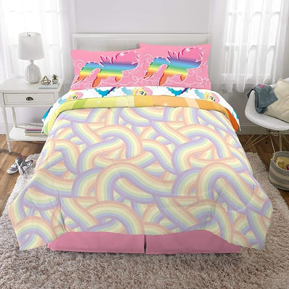 Franco Kids Bedding Super Soft Microfiber Comforter and Sheet Set, 5 Piece Full Size, My Little Pony - LeafyLoom