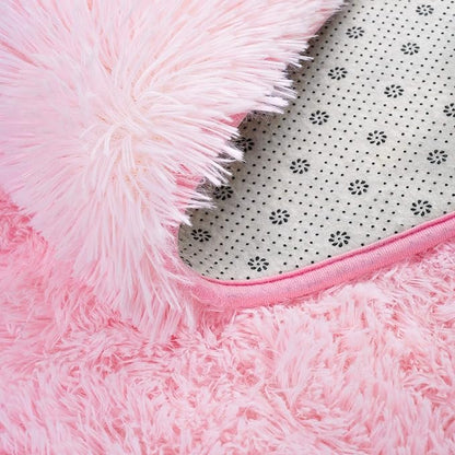 Softlife Ultra Soft Fluffy Area Rugs for Bedroom, Girls and Boys Room Kids Room Nursery Rug, 3 x 5 Feet Shaggy Fur Indoor Plush Modern Floor Carpet for Living Room Christmas Decor, Pink - LeafyLoom